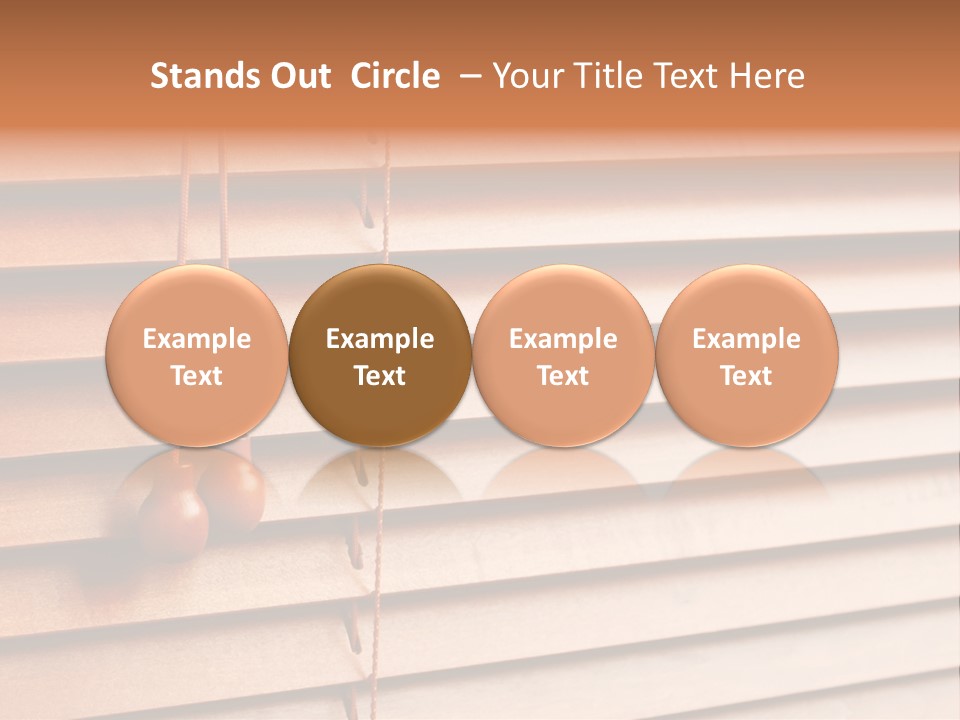 A Window With A Brown Blind And Two Brown Vases Hanging From It PowerPoint Template