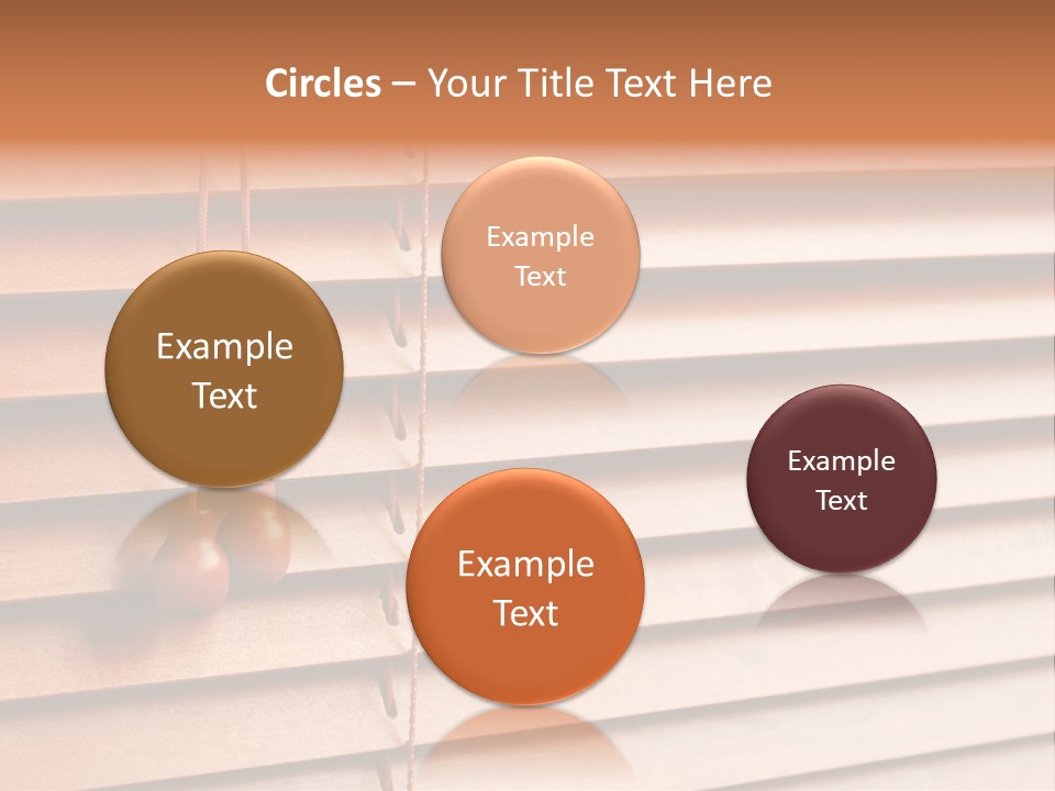 A Window With A Brown Blind And Two Brown Vases Hanging From It PowerPoint Template