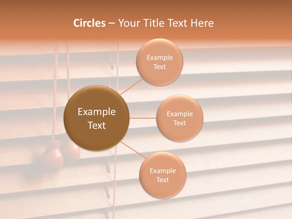 A Window With A Brown Blind And Two Brown Vases Hanging From It PowerPoint Template
