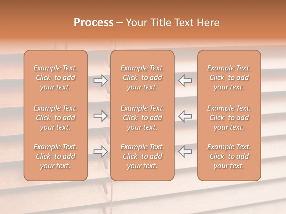 A Window With A Brown Blind And Two Brown Vases Hanging From It PowerPoint Template