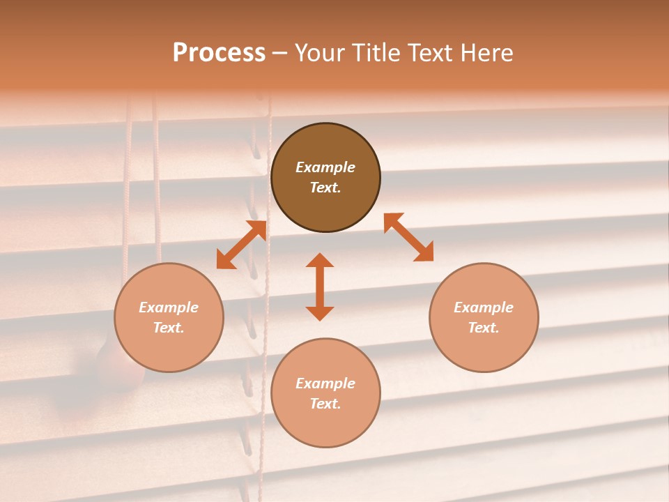 A Window With A Brown Blind And Two Brown Vases Hanging From It PowerPoint Template