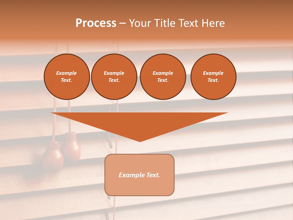A Window With A Brown Blind And Two Brown Vases Hanging From It PowerPoint Template