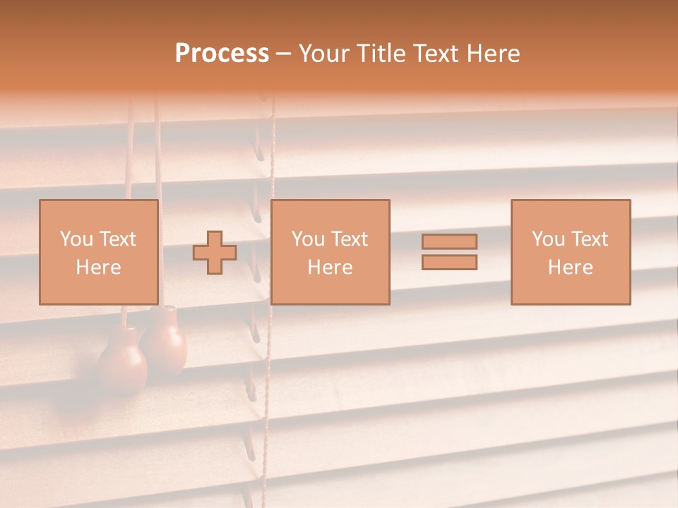 A Window With A Brown Blind And Two Brown Vases Hanging From It PowerPoint Template