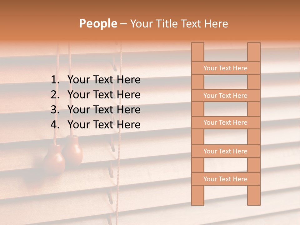 A Window With A Brown Blind And Two Brown Vases Hanging From It PowerPoint Template