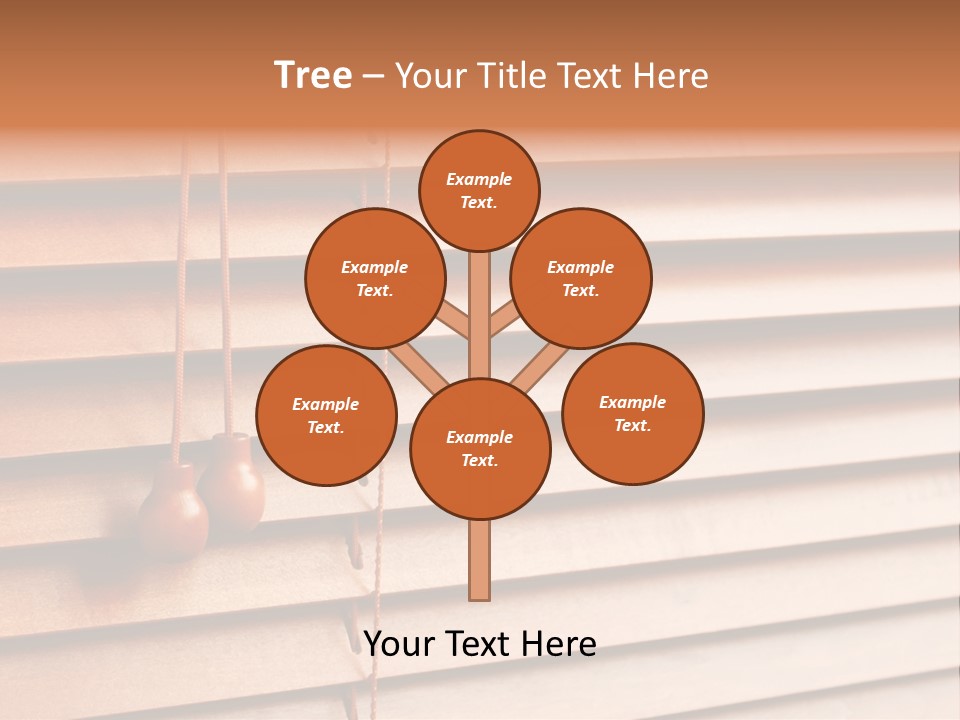 A Window With A Brown Blind And Two Brown Vases Hanging From It PowerPoint Template