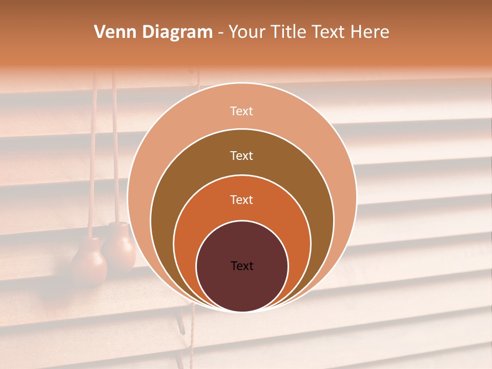 A Window With A Brown Blind And Two Brown Vases Hanging From It PowerPoint Template