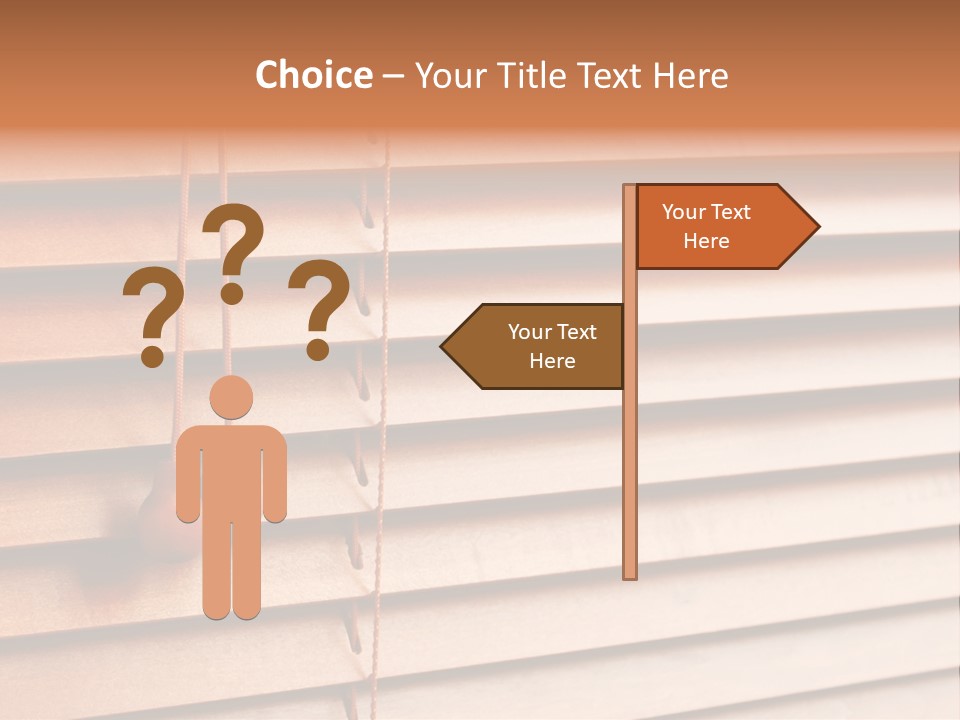 A Window With A Brown Blind And Two Brown Vases Hanging From It PowerPoint Template