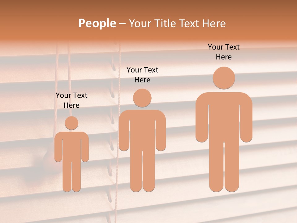 A Window With A Brown Blind And Two Brown Vases Hanging From It PowerPoint Template