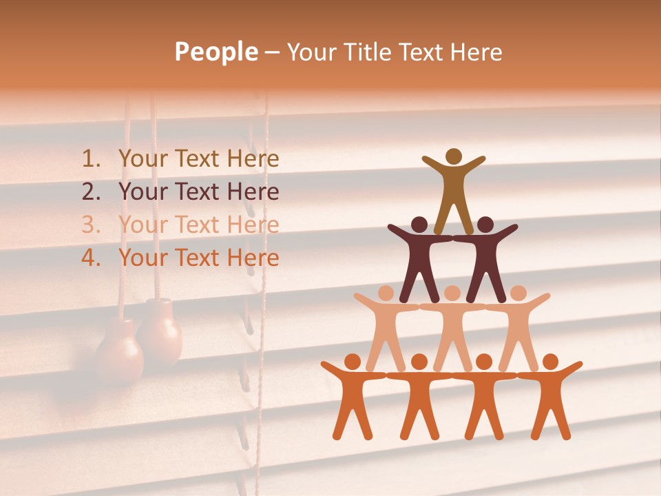 A Window With A Brown Blind And Two Brown Vases Hanging From It PowerPoint Template