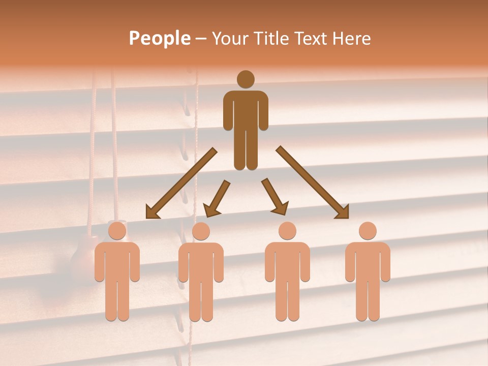 A Window With A Brown Blind And Two Brown Vases Hanging From It PowerPoint Template