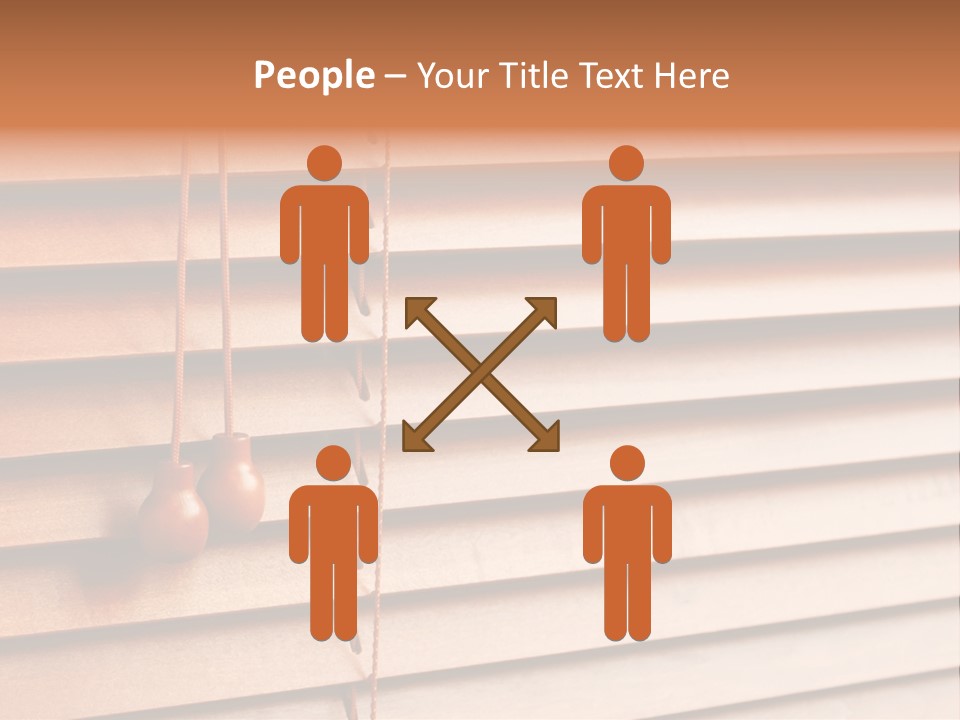 A Window With A Brown Blind And Two Brown Vases Hanging From It PowerPoint Template