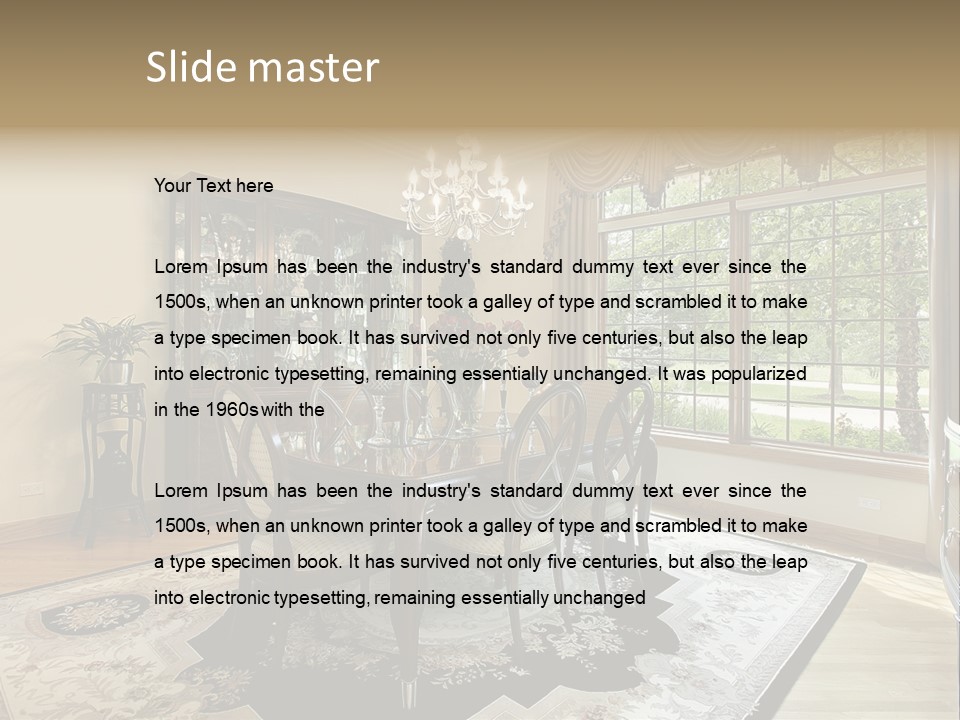 Chair Dwelling Suburbs PowerPoint Template