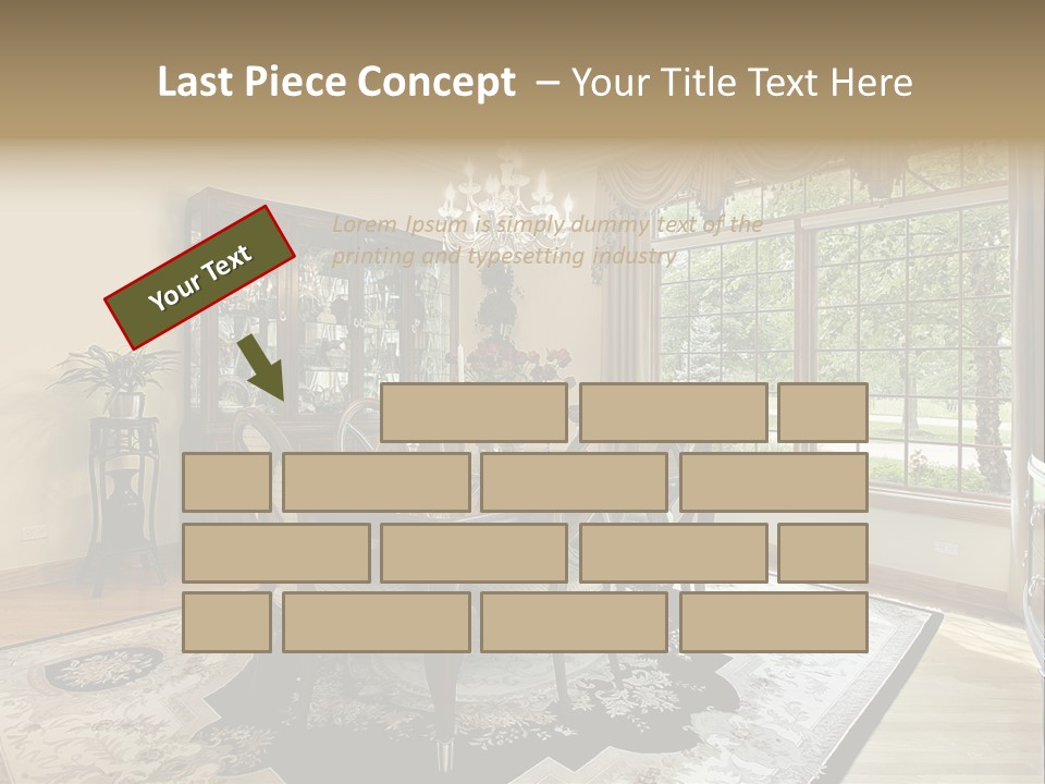 Chair Dwelling Suburbs PowerPoint Template