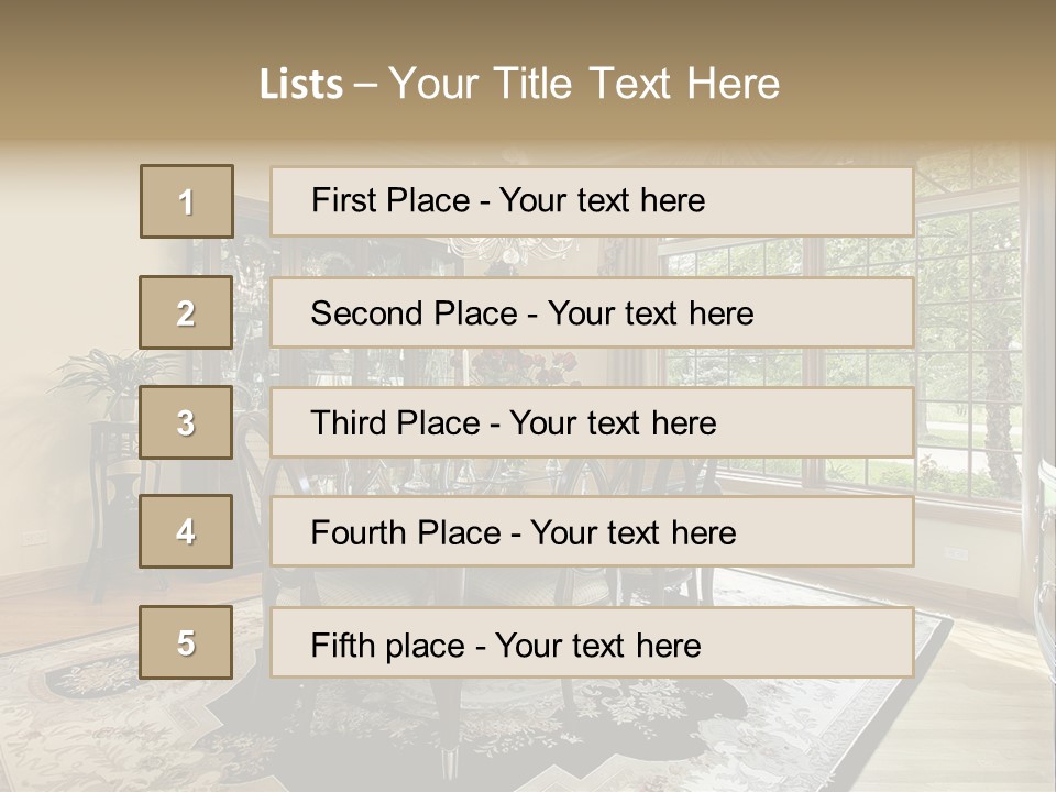 Chair Dwelling Suburbs PowerPoint Template