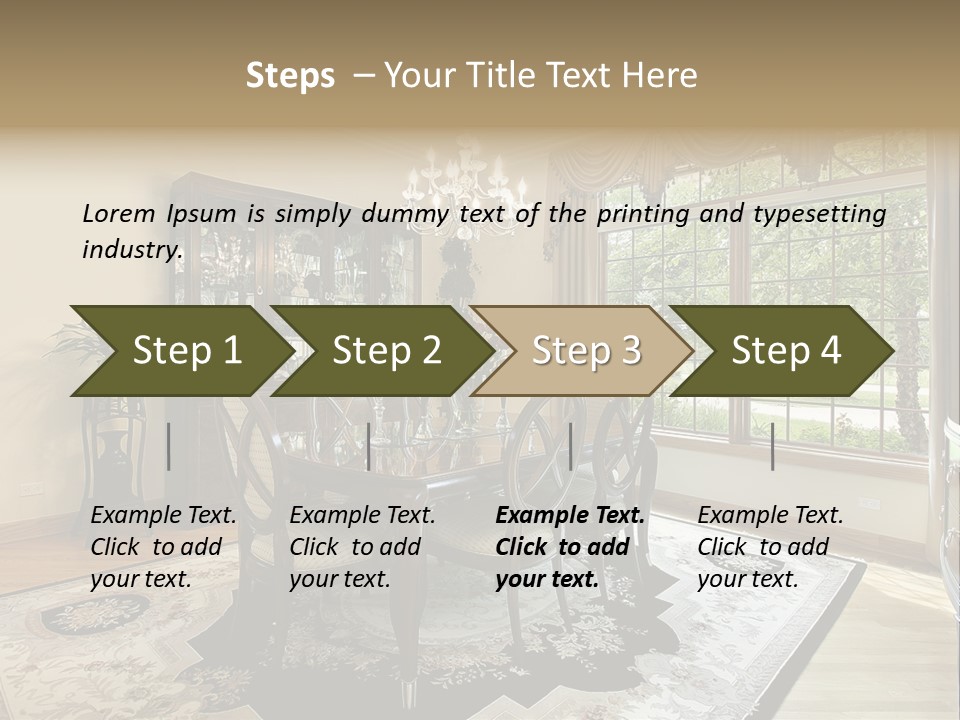 Chair Dwelling Suburbs PowerPoint Template