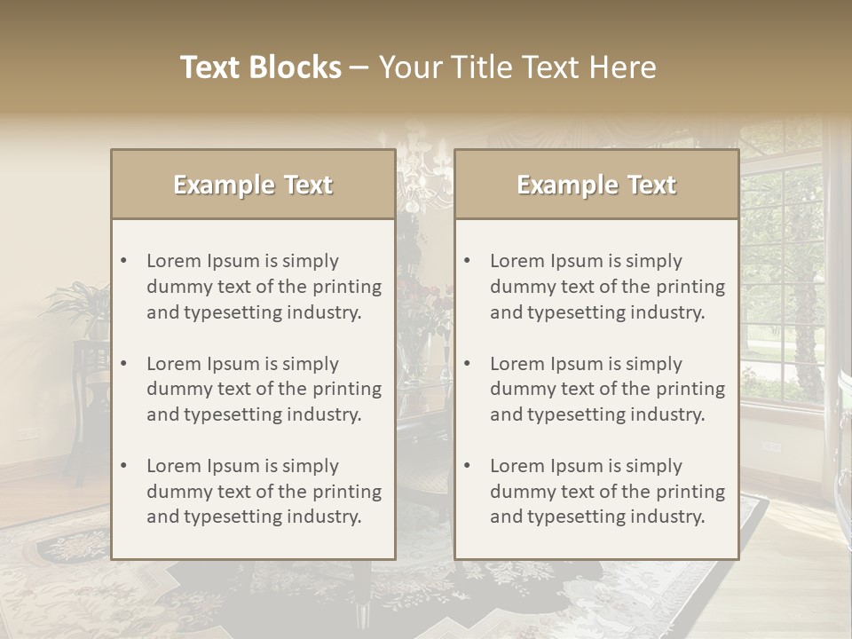 Chair Dwelling Suburbs PowerPoint Template