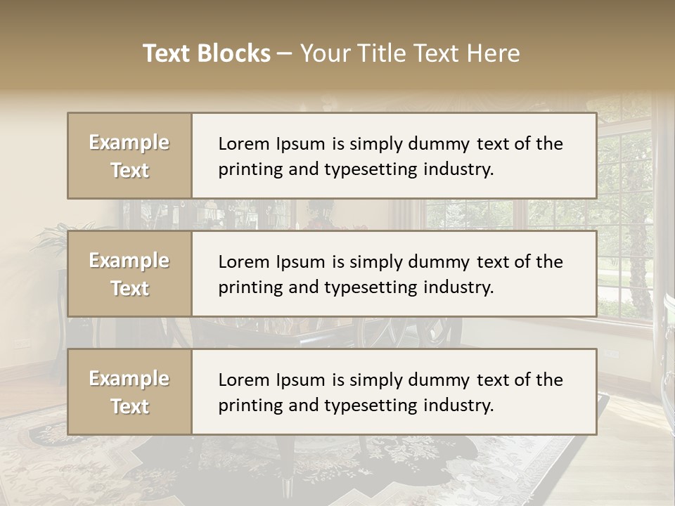 Chair Dwelling Suburbs PowerPoint Template