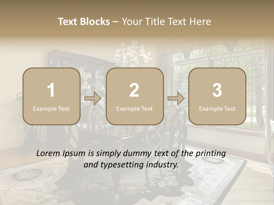 Chair Dwelling Suburbs PowerPoint Template