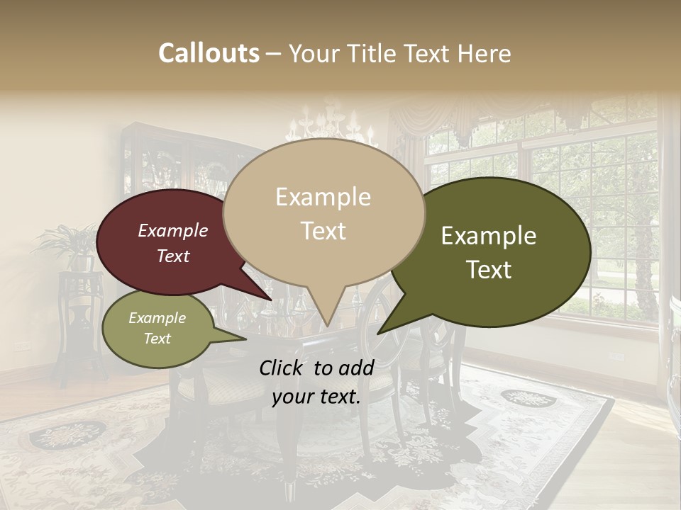 Chair Dwelling Suburbs PowerPoint Template
