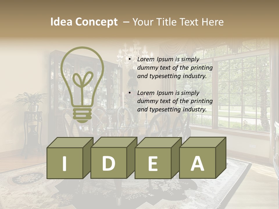 Chair Dwelling Suburbs PowerPoint Template