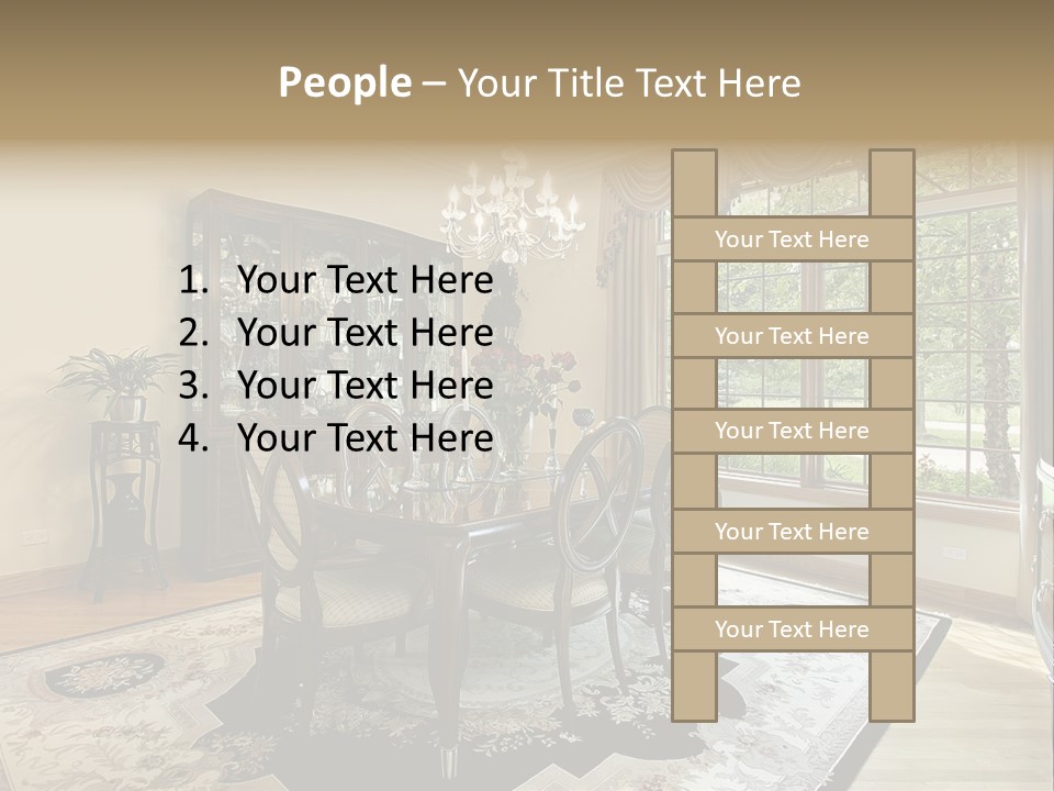 Chair Dwelling Suburbs PowerPoint Template