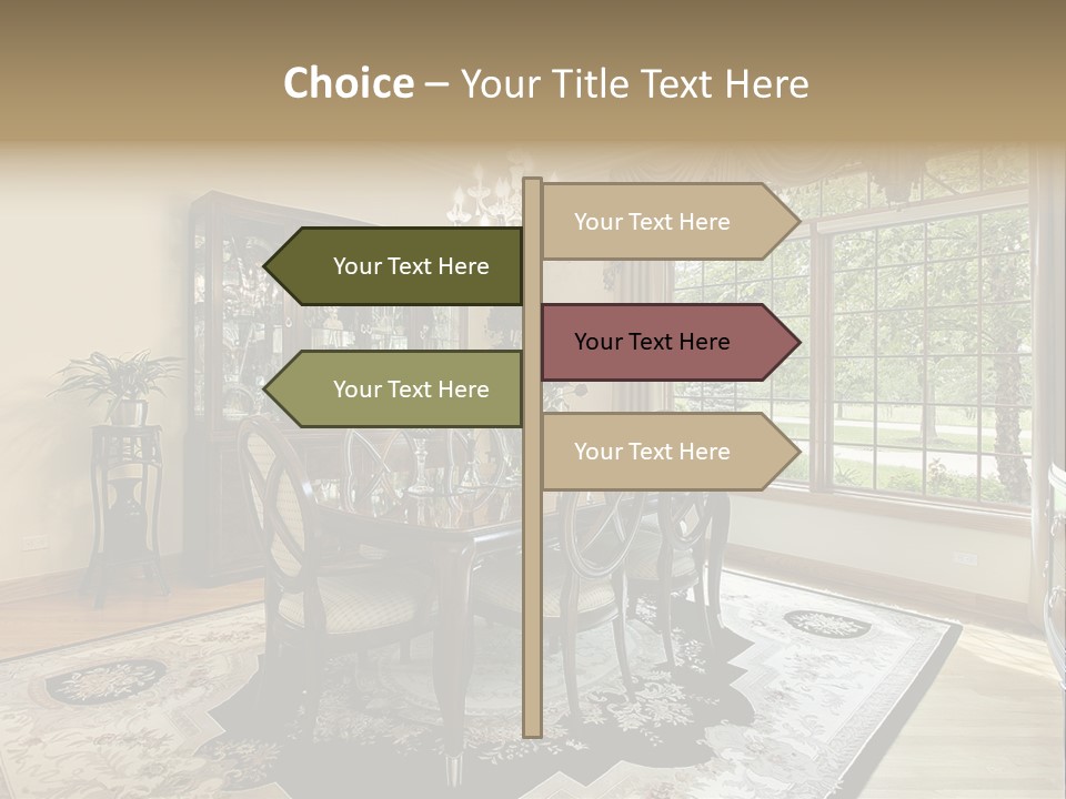 Chair Dwelling Suburbs PowerPoint Template