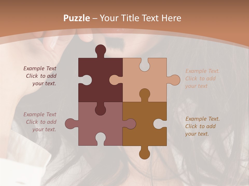 Young Mustaches Model PowerPoint Template