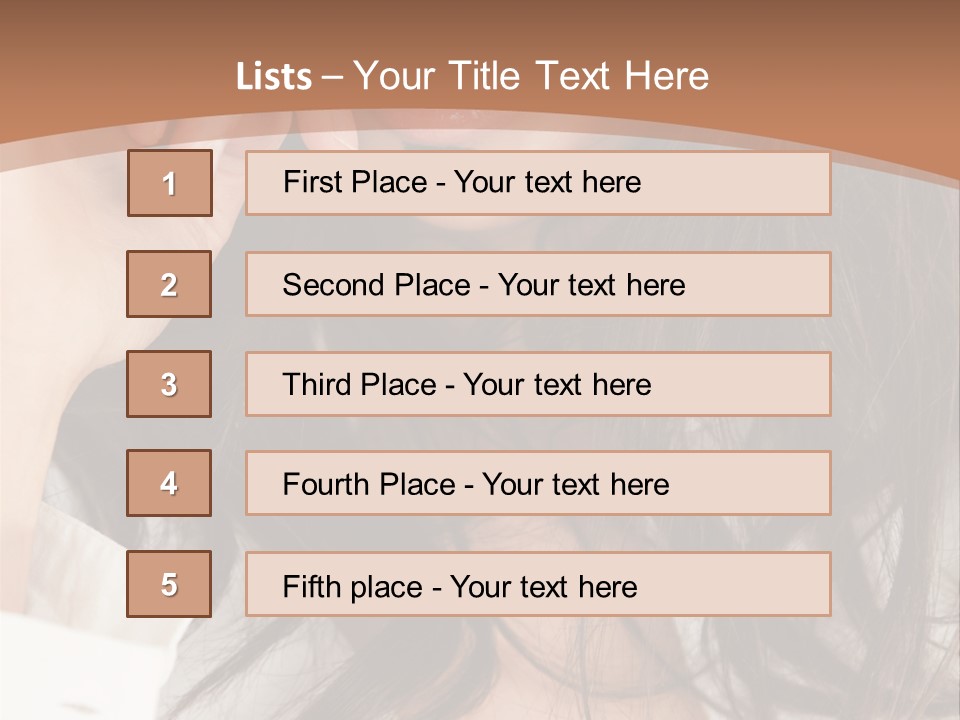 Young Mustaches Model PowerPoint Template