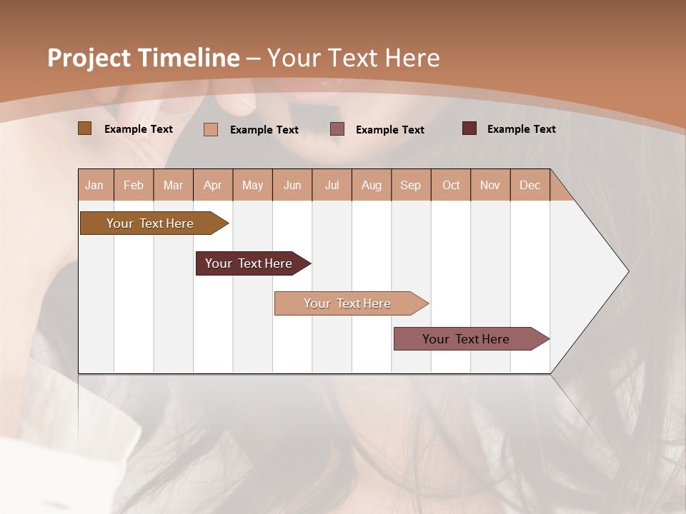 Young Mustaches Model PowerPoint Template