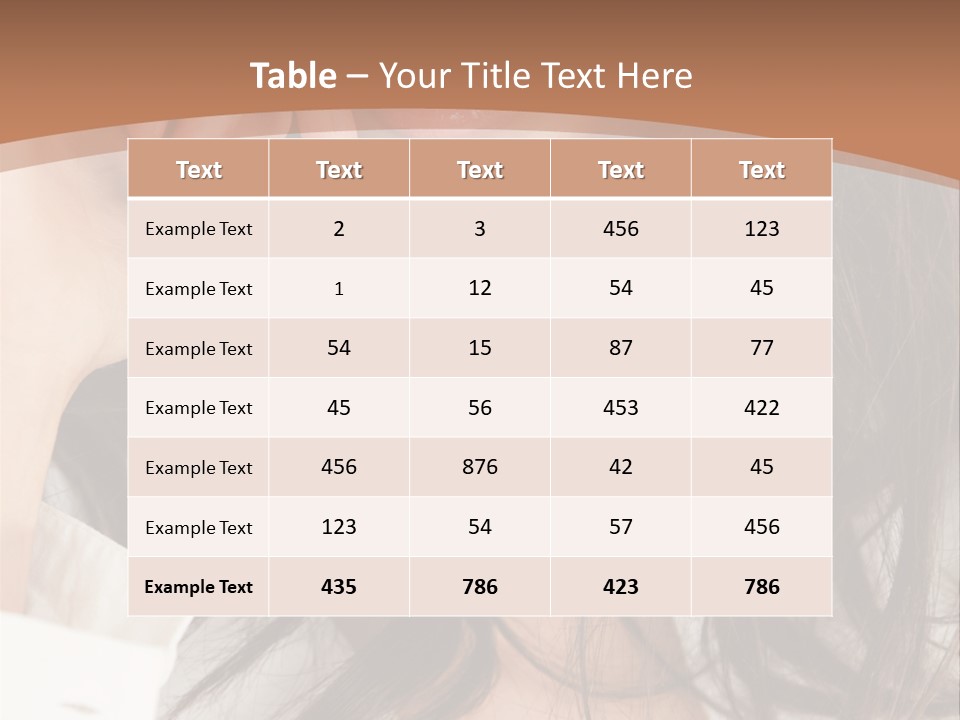 Young Mustaches Model PowerPoint Template