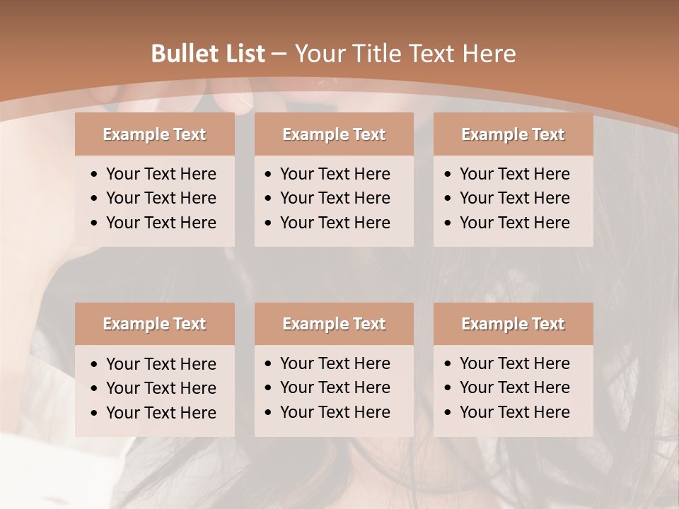 Young Mustaches Model PowerPoint Template