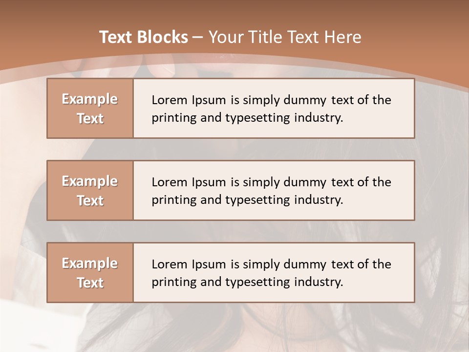 Young Mustaches Model PowerPoint Template