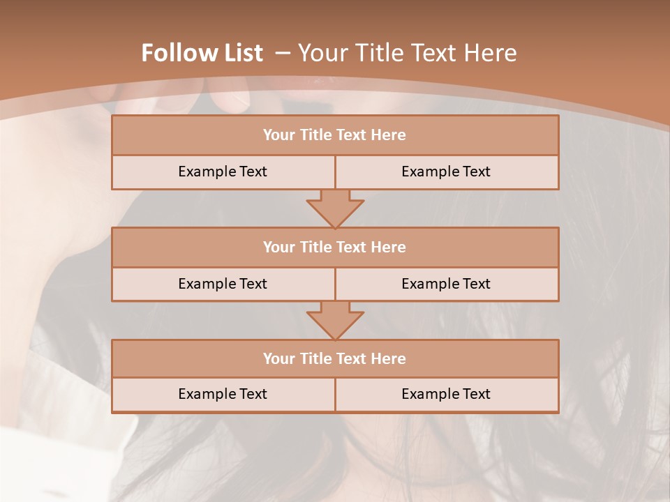 Young Mustaches Model PowerPoint Template