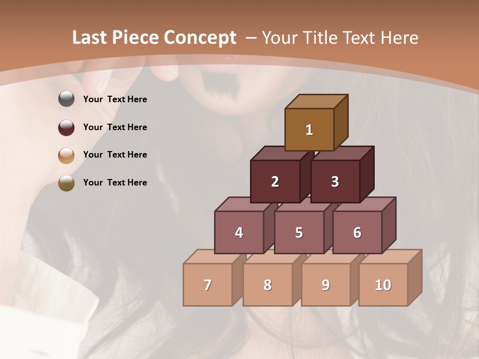 Young Mustaches Model PowerPoint Template