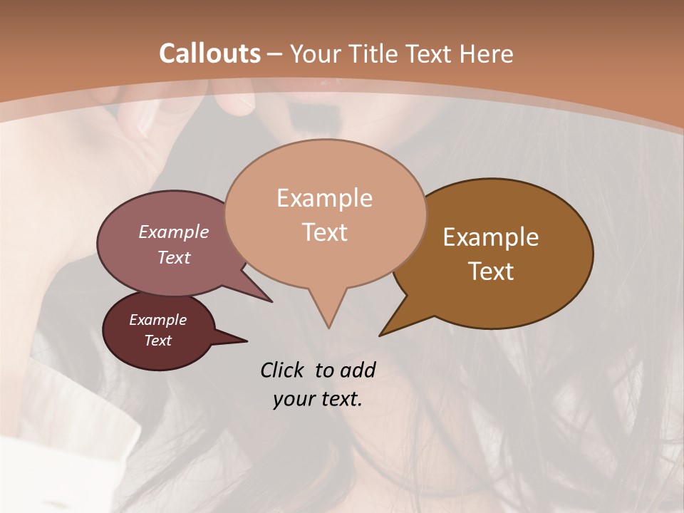 Young Mustaches Model PowerPoint Template