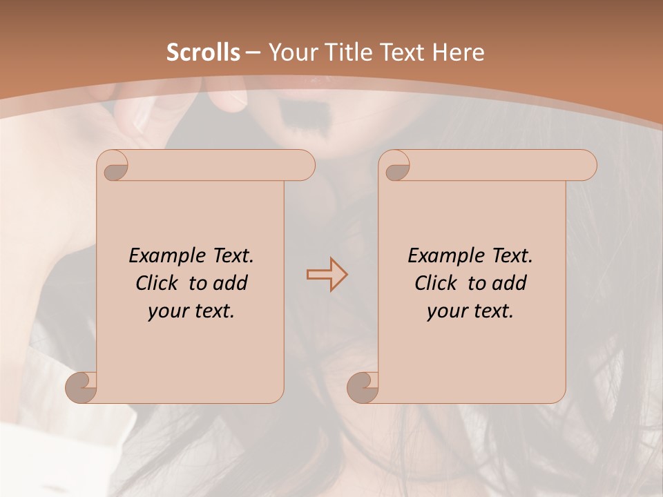 Young Mustaches Model PowerPoint Template