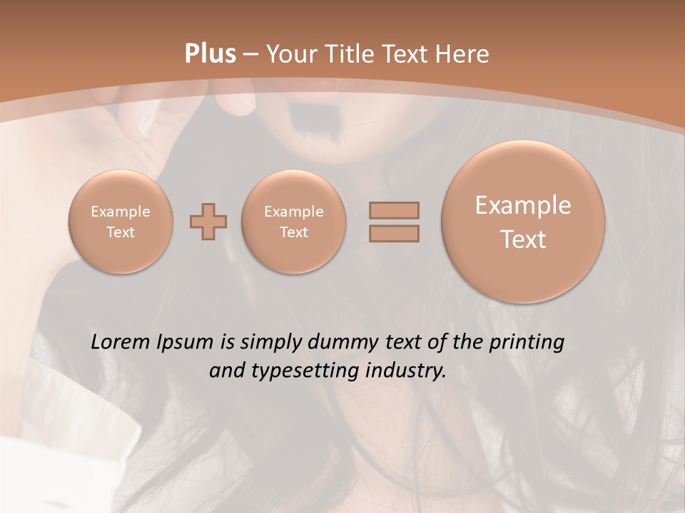 Young Mustaches Model PowerPoint Template