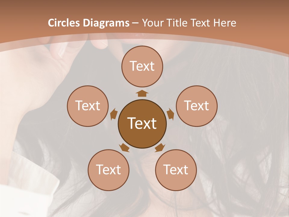 Young Mustaches Model PowerPoint Template