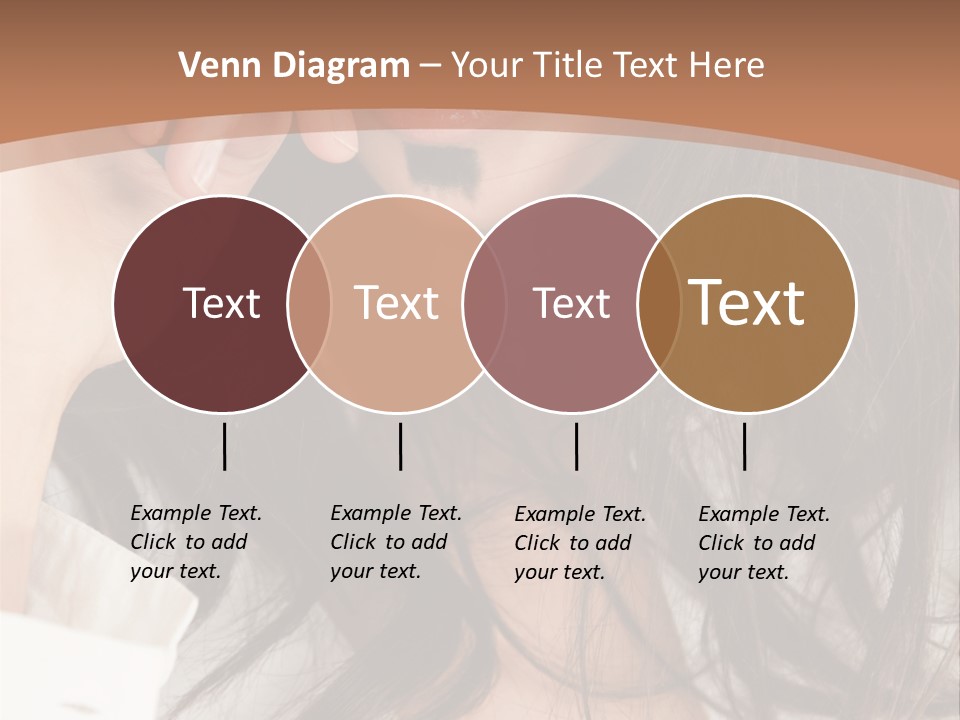 Young Mustaches Model PowerPoint Template