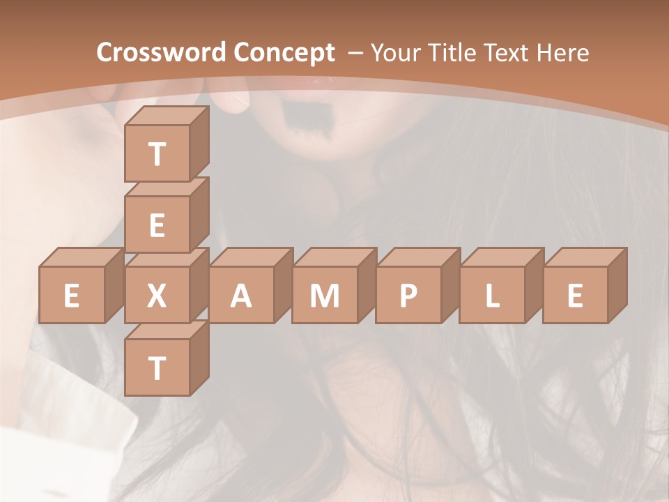 Young Mustaches Model PowerPoint Template