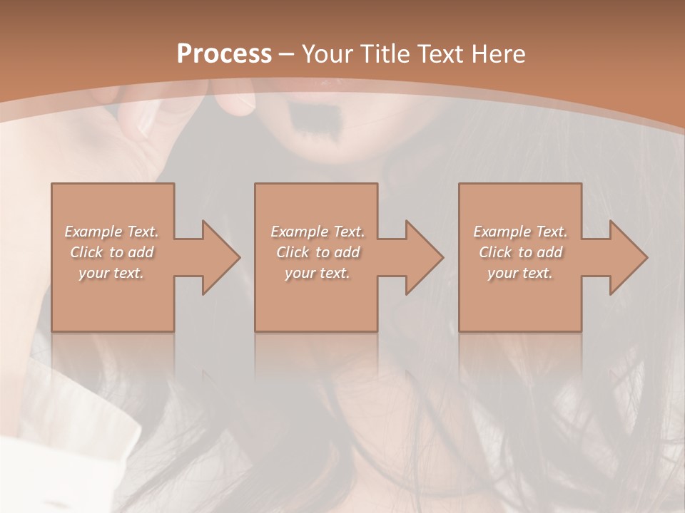 Young Mustaches Model PowerPoint Template