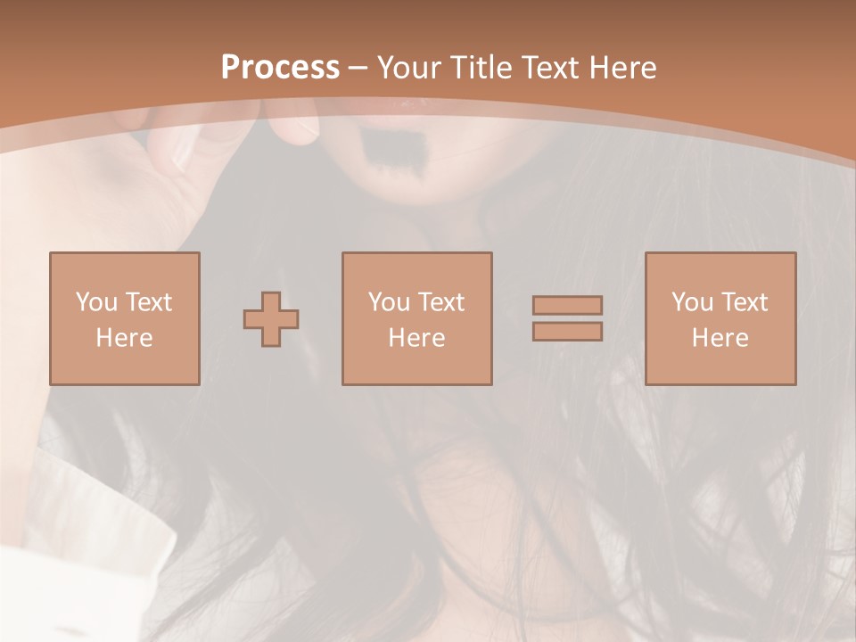 Young Mustaches Model PowerPoint Template