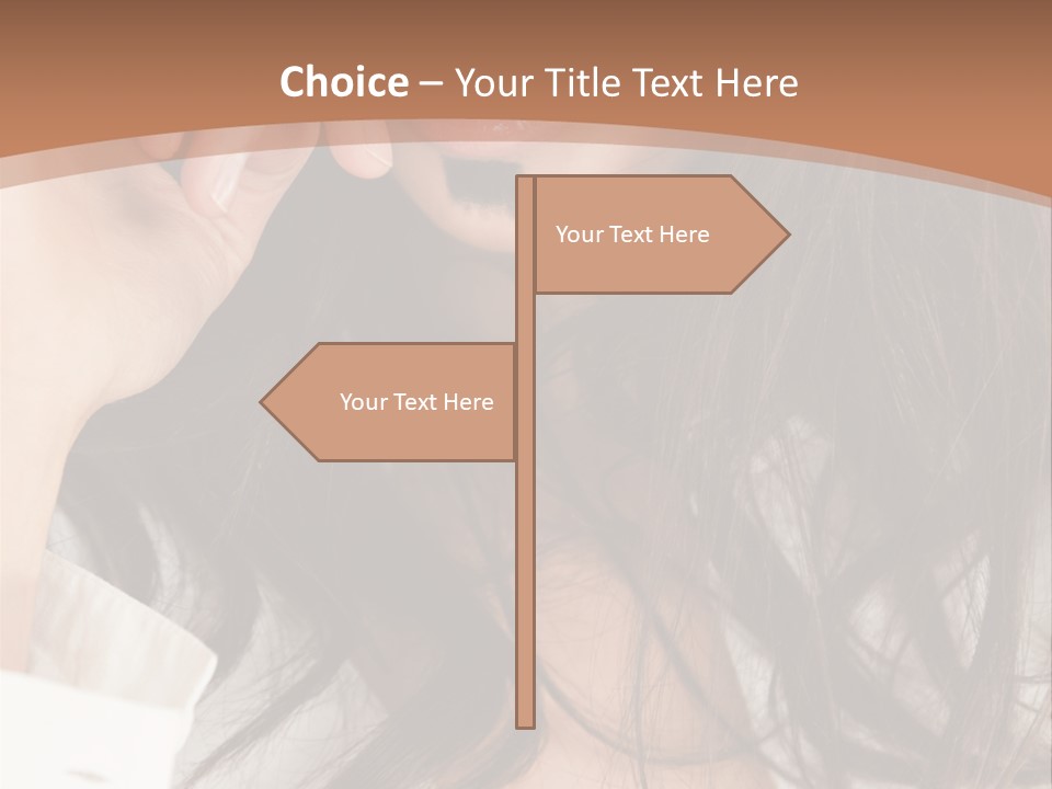 Young Mustaches Model PowerPoint Template