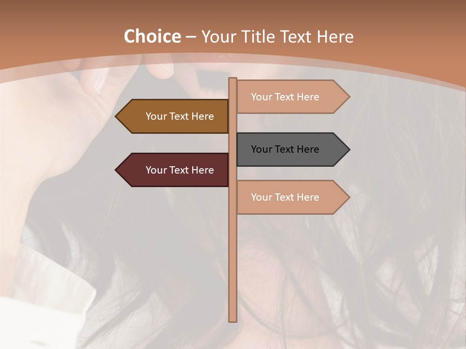 Young Mustaches Model PowerPoint Template