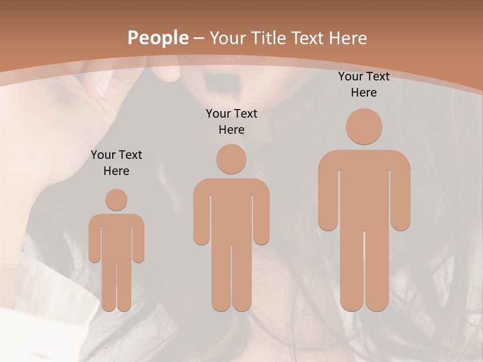 Young Mustaches Model PowerPoint Template