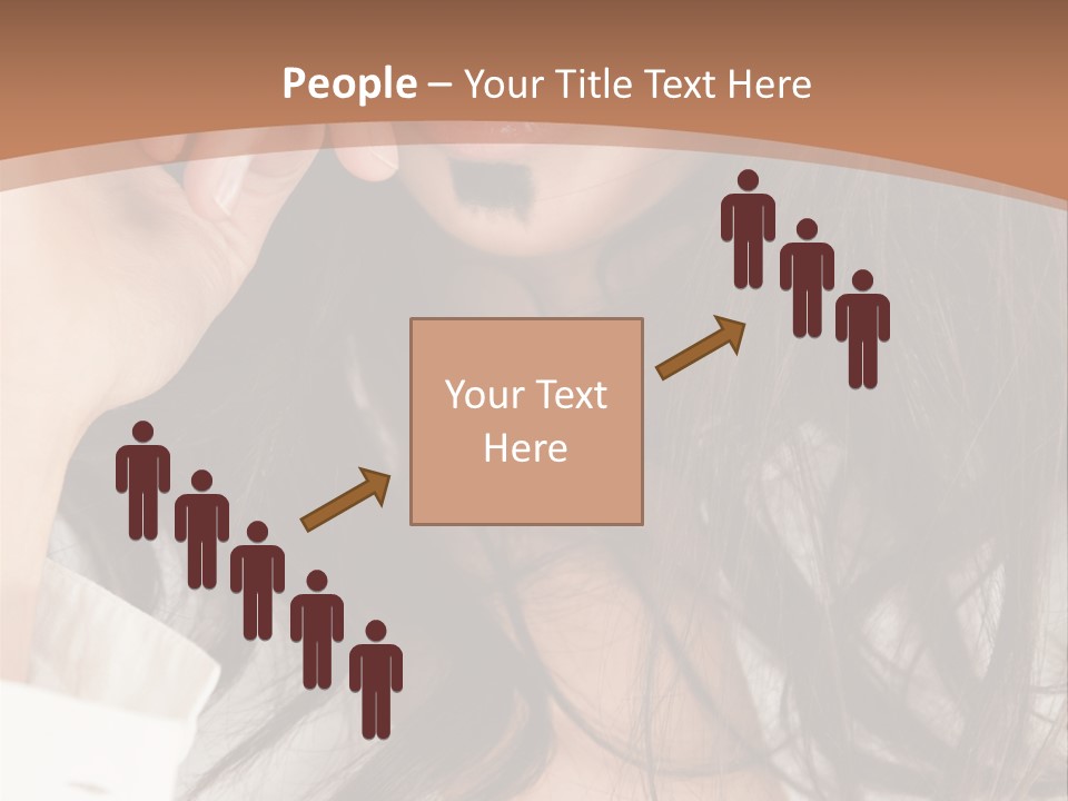 Young Mustaches Model PowerPoint Template