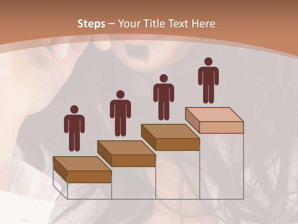 Young Mustaches Model PowerPoint Template