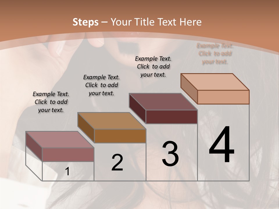 Young Mustaches Model PowerPoint Template