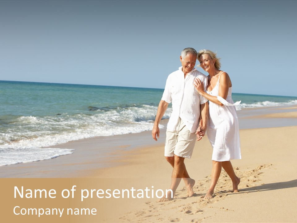 Woman Looking Vacation PowerPoint Template