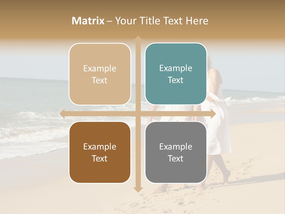 Woman Looking Vacation PowerPoint Template